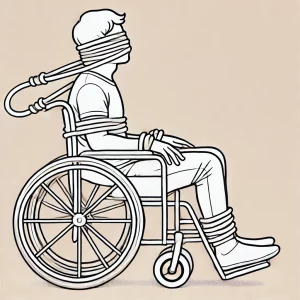 Am Rollstuhl gefesselt